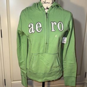 AEROPOSTALE AERO GREEN HOODIE JUNIORS SIZE LARGE NEW wit tags Y2K early 2000s